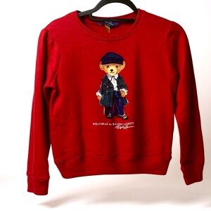 Polo by Ralph Lauren Red Kids Shirt with Bear Design